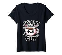 Mujer Just One More Cup Camiseta Cuello V