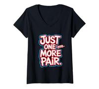 Mujer Just One More Pair I Swear I Like Shoes Funny Sneaker Head Camiseta Cuello V