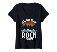 Mujer Just One More Rock I Promise Rock Collector Geólogo Camiseta Cuello V