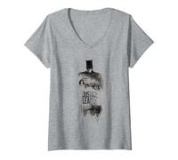 Mujer Justice League Movie Batman Over League Camiseta Cuello V