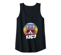 Mujer KACY - Bonito nombre de niña con un gato genial Camiseta sin Mangas