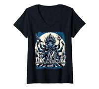 Mujer Kali Diosa hindú Shaktism Camiseta Cuello V