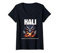 Mujer Kali Linux Dragon Camiseta Cuello V