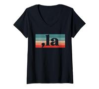 Mujer Kamala Harris, Comma La Vintage Sunset Vote Presidente Meme Camiseta Cuello V