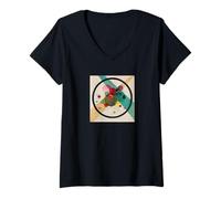 Mujer Kandinsky Circles 1923 - Arte Abstracto geométrico Vintage Camiseta Cuello V