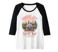 Mujer Kansas City 2027 Chicas Viaje Ciudad Viajes Chicas Camiseta Manga Raglan