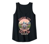 Mujer Kansas City 2027 Chicas Viaje Ciudad Viajes Chicas Camiseta sin Mangas