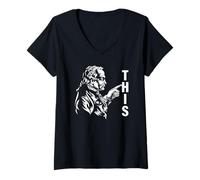 Mujer Kant Touch, Este Divertido Juego de Palabras de filosofía, Regalo para filósofos Camiseta Cuello V
