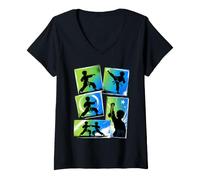 Mujer Karate Artes Marciales Champion Cinturón Negro Niño Camiseta Cuello V