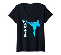 Mujer Karate, Artes Marciales, Niños Niños Hombres, Karate Kick Camiseta Cuello V