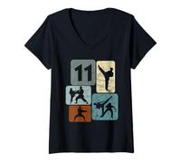 Mujer Karate Cumpleaños 11 años Boys Martial Arts Girl Karate Camiseta Cuello V