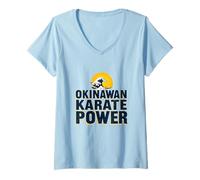 Mujer Karate de Okinawa Camiseta Cuello V