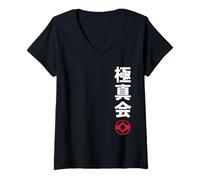 Mujer Karate Kyokushinkai Kanji Japanese Martial Arts Camiseta Cuello V