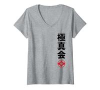Mujer Karate Kyokushinkai Kanji Japanese Martial Arts Camiseta Cuello V