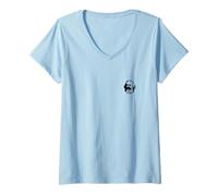 Mujer Karl Marx Silueta Minimalista Comunismo Socialismo Camiseta Cuello V