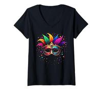 Mujer Karneval-Costüm Ersatz Partner Lustig Maske Venedig Italien Camiseta Cuello V