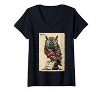 Mujer Kawaii Anime Manga Otaku Samurai Japan Ramen Y2K Cyberpunk Camiseta Cuello V