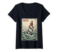 Mujer Kawaii Anime Manga Otaku Samurai Japan Ramen Y2K Cyberpunk Camiseta Cuello V