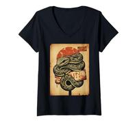 Mujer Kawaii Anime Manga Otaku Samurai Japan Ramen Y2K Cyberpunk Camiseta Cuello V