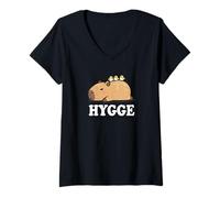 Mujer Kawaii Kids Sleep Hygge Boys Girls Capybara Pajama Shirt Camiseta Cuello V