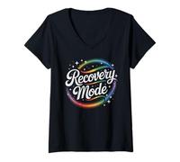 Mujer Kawaii Modo DE RECUPERACIÓN Equipo de consejería PTA Wellness NA Therapy Camiseta Cuello V