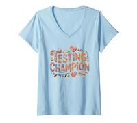 Mujer Kawaii Testing Champion: Todo va Bien, Math ELA Squad Camiseta Cuello V
