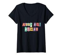 Mujer Keep Art Human Creativity Resistance Support Artista Derechos Camiseta Cuello V