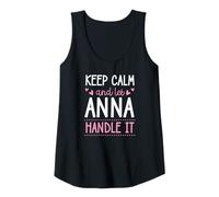 Mujer Keep Calm and Let Anna Handle It Chill Nombre Camiseta sin Mangas
