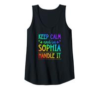Mujer Keep Calm and Let Sophia Handle It Chill Nombre Camiseta sin Mangas