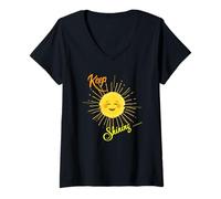 Mujer Keep Shining Sunshine Camiseta Cuello V