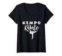 Mujer Kempo Karate Kenpo Artes Marciales Shaolin Camiseta Cuello V