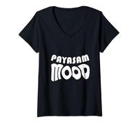 Mujer Keralite malayali Divertido payasam Humor Malayalam diseño Camiseta Cuello V