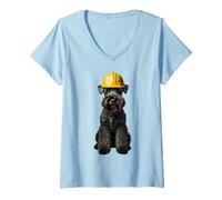 Mujer Kerry Blue Terrier - Casco de perro amarillo Camiseta Cuello V