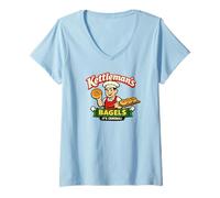 Mujer Kettlemans Bagels Su panadería Retro Criminal Camiseta Cuello V