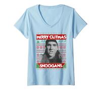 Mujer Kevin Smith Jay & Silent Bob Xmas Clitmas Snoogans Commander Camiseta Cuello V