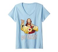 Mujer Kevin Smith Ver Askewniverse Buddy Cristo Got Guns Finger Camiseta Cuello V