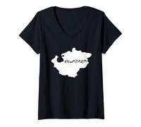 Mujer Khwarazm - Imperio Khwarazmian Asia Central Afganistán Irán Camiseta Cuello V