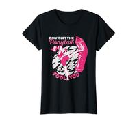 Mujer Kickboxing Chica Muay Thai | No Dejes Que la Cola de Caballo te engañe Camiseta gráfica económica