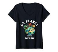 Mujer Kids Cute Earth Day Go Planet It's Your Earth Day Toddler Boy Camiseta Cuello V