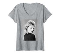 Mujer Kids In America Singer Kim Wilde Retrato 1981 Camiseta Cuello V