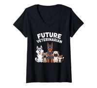 Mujer Kids Men Women Future Veterinarian Wildlife Animals Lovers Camiseta Cuello V