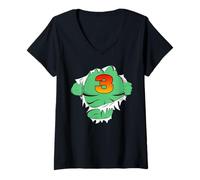 Mujer Kids Superhero Birthday Gift For 3 Year Old Kids Camiseta Cuello V