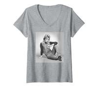 Mujer Kim Wilde Kids In America Cantante 1981 por Allan Ballard Camiseta Cuello V