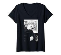 Mujer Kim Wilde Pop Chequered Love Singer Foto 1982 Camiseta Cuello V