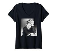 Mujer Kim Wilde Pop Star Teases & Dares Era Foto 1984 Camiseta Cuello V