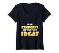 Mujer Kimberly Joke Idgaf Meme Funny Halloween Costume For Kim Camiseta Cuello V