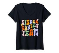 Mujer Kindergarten Team Back to School 2026 Team Kindergarten Camiseta Cuello V