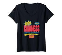 Mujer Kindness Free and Always in Season Be a Good Human Retro Camiseta Cuello V