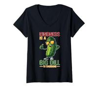 Mujer Kindness Is A Big Dill To Everyone Pun Motivation Camiseta Cuello V