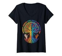 Mujer Kindness Peace Equality Love Inclusion Hope Diversity Camiseta Cuello V